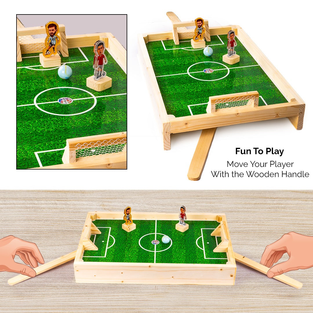 Magnetic wooden football game