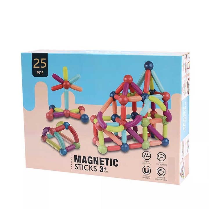 Magnetic Building Sticks for Kids - 25 pcs