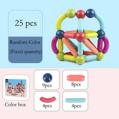 Magnetic Building Sticks for Kids - 25 pcs