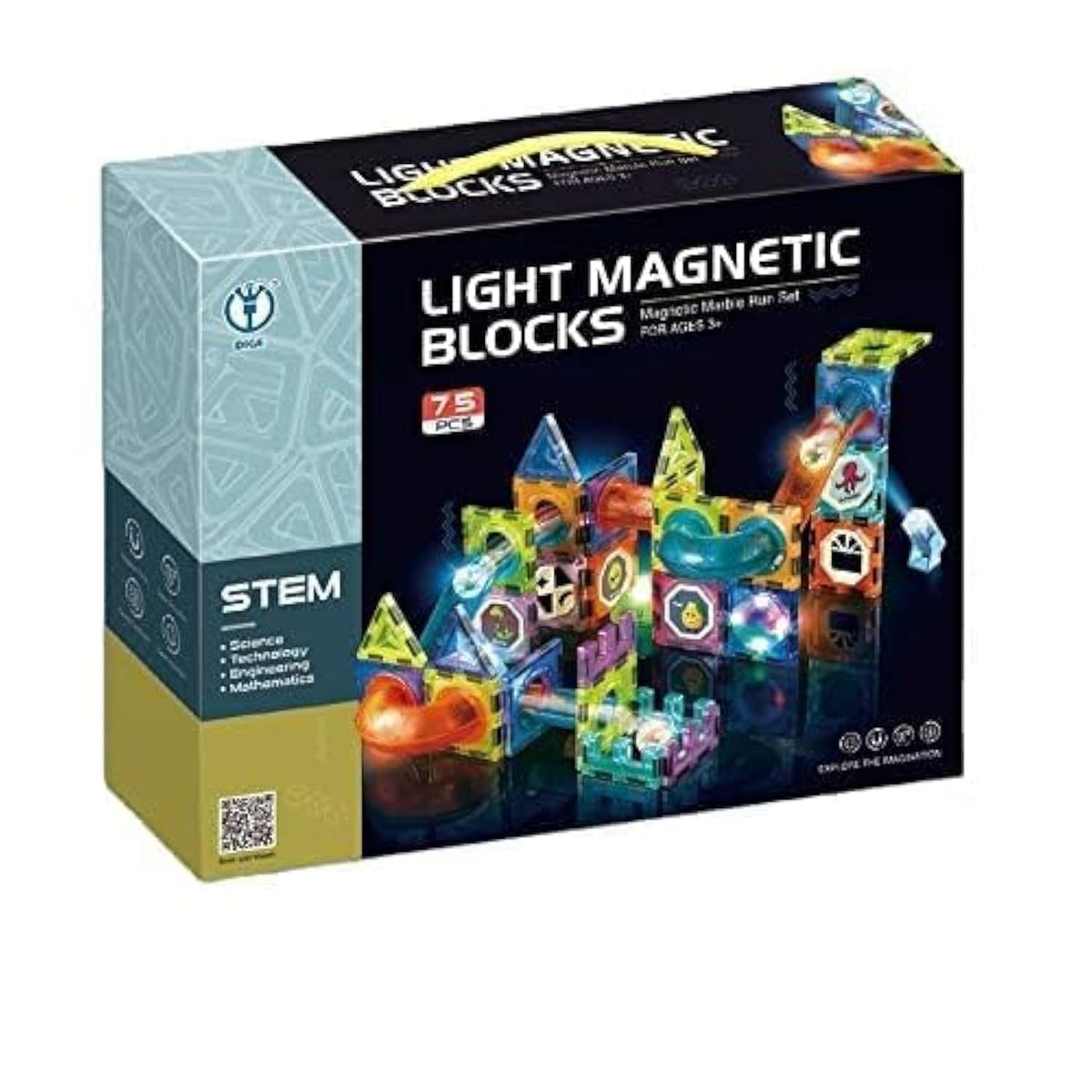 Light Magnetic Blocks - 75 pcs