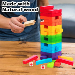 Wooden Colourful Stacking Tower