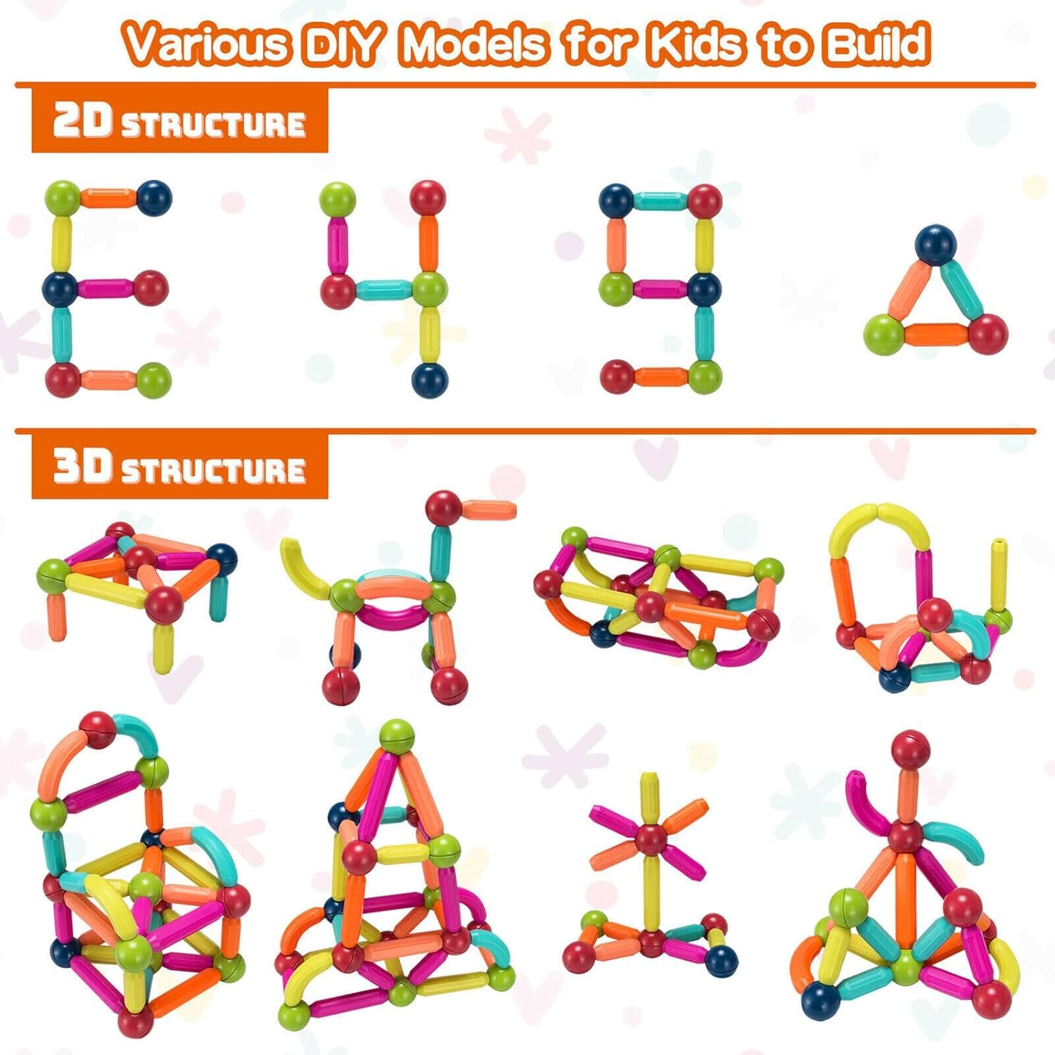 25 Pcs magnet Stick building blocks