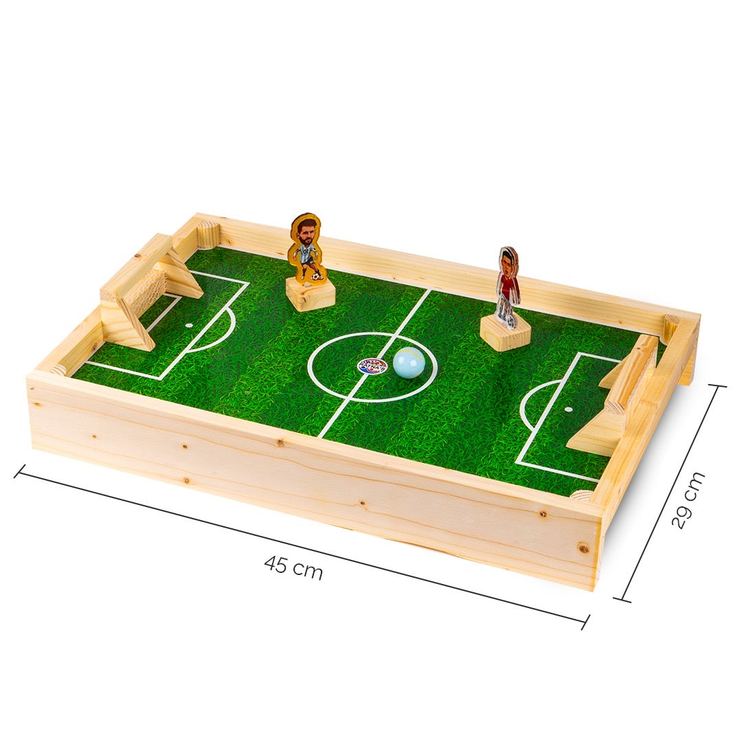 Magnetic wooden football game