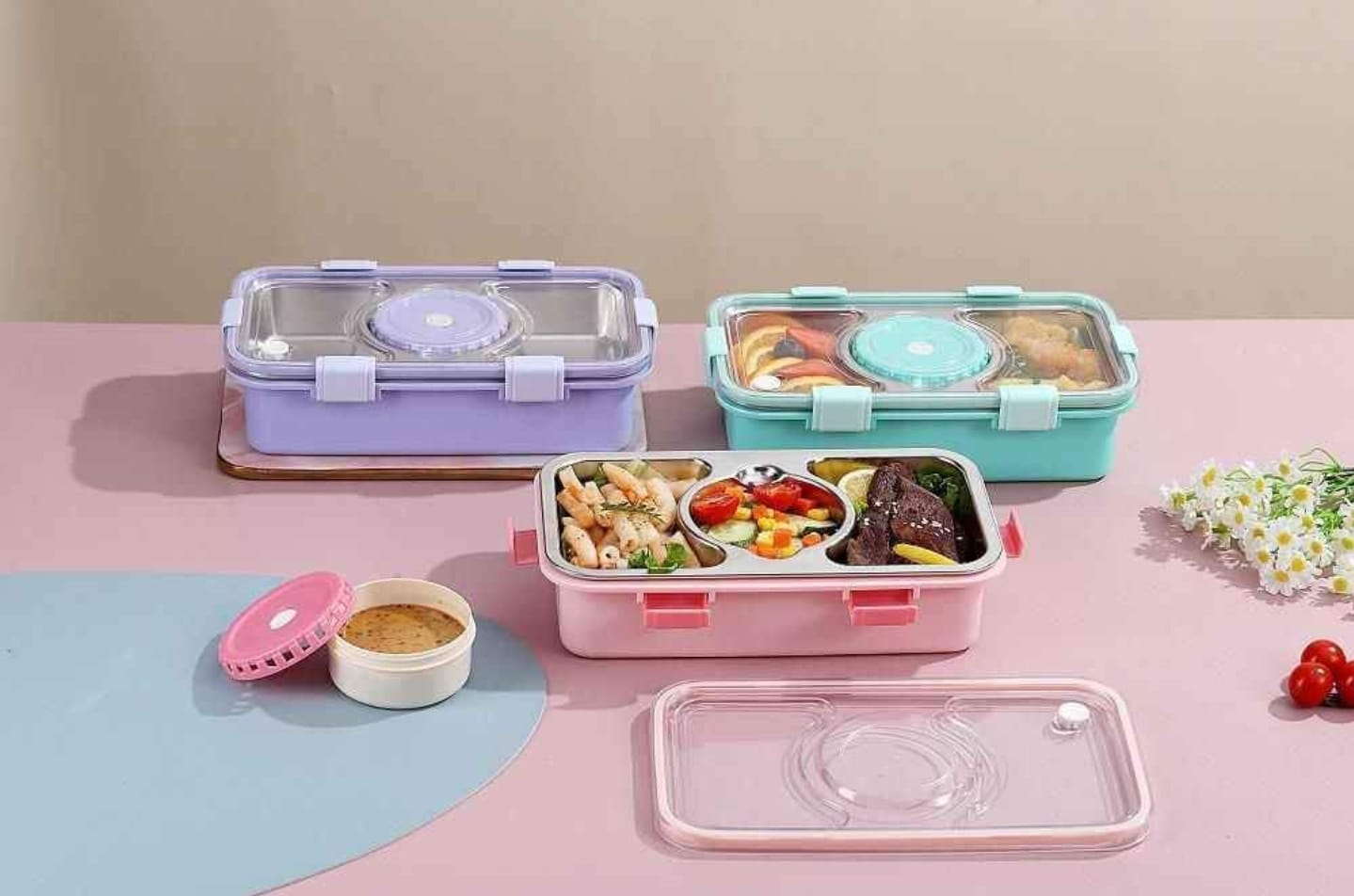 Sleek 2+1 Partition Bento Box