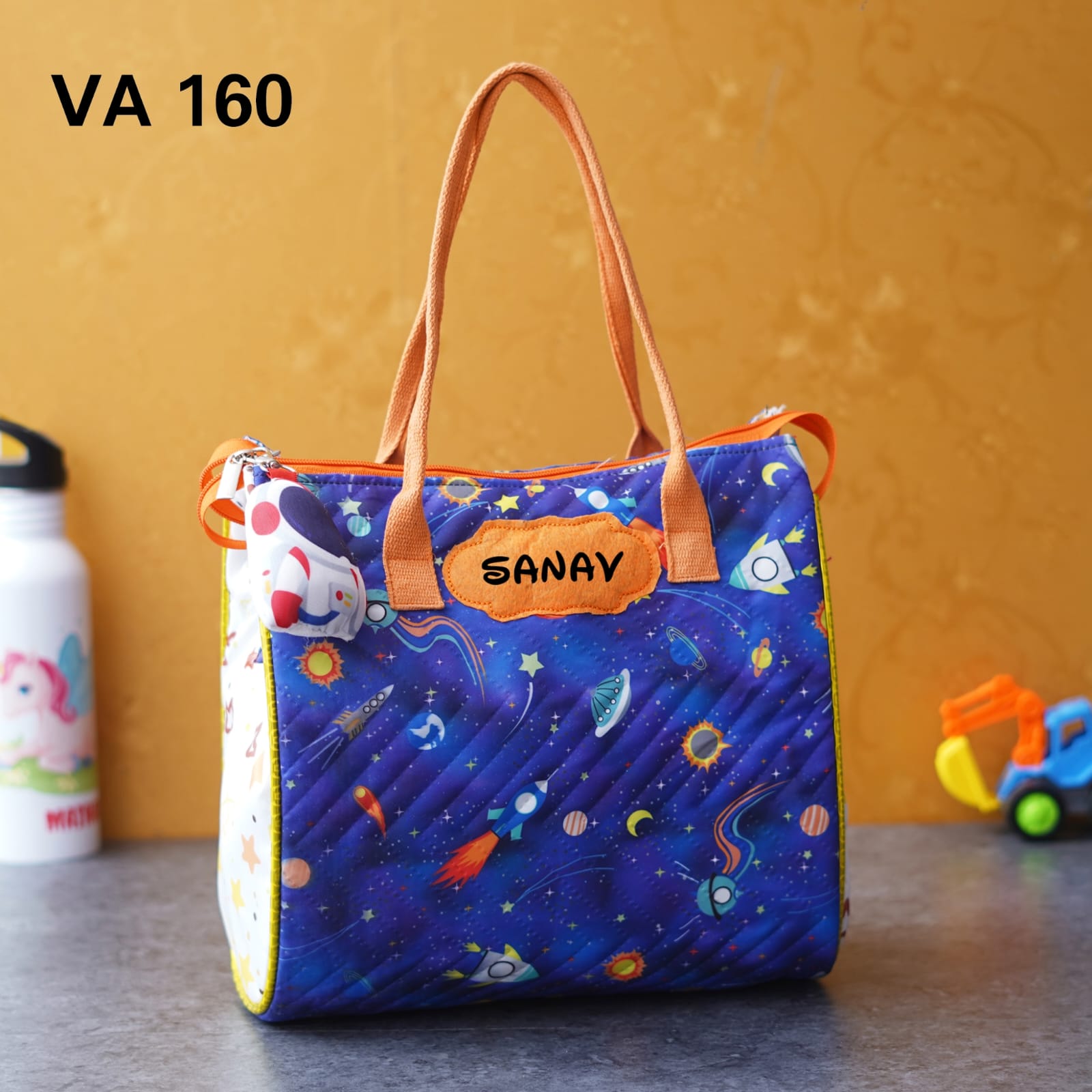 Personalized Tote Bags with Toy Keychain