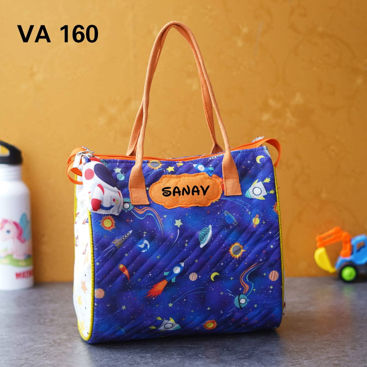 Personalized Tote Bags with Toy Keychain