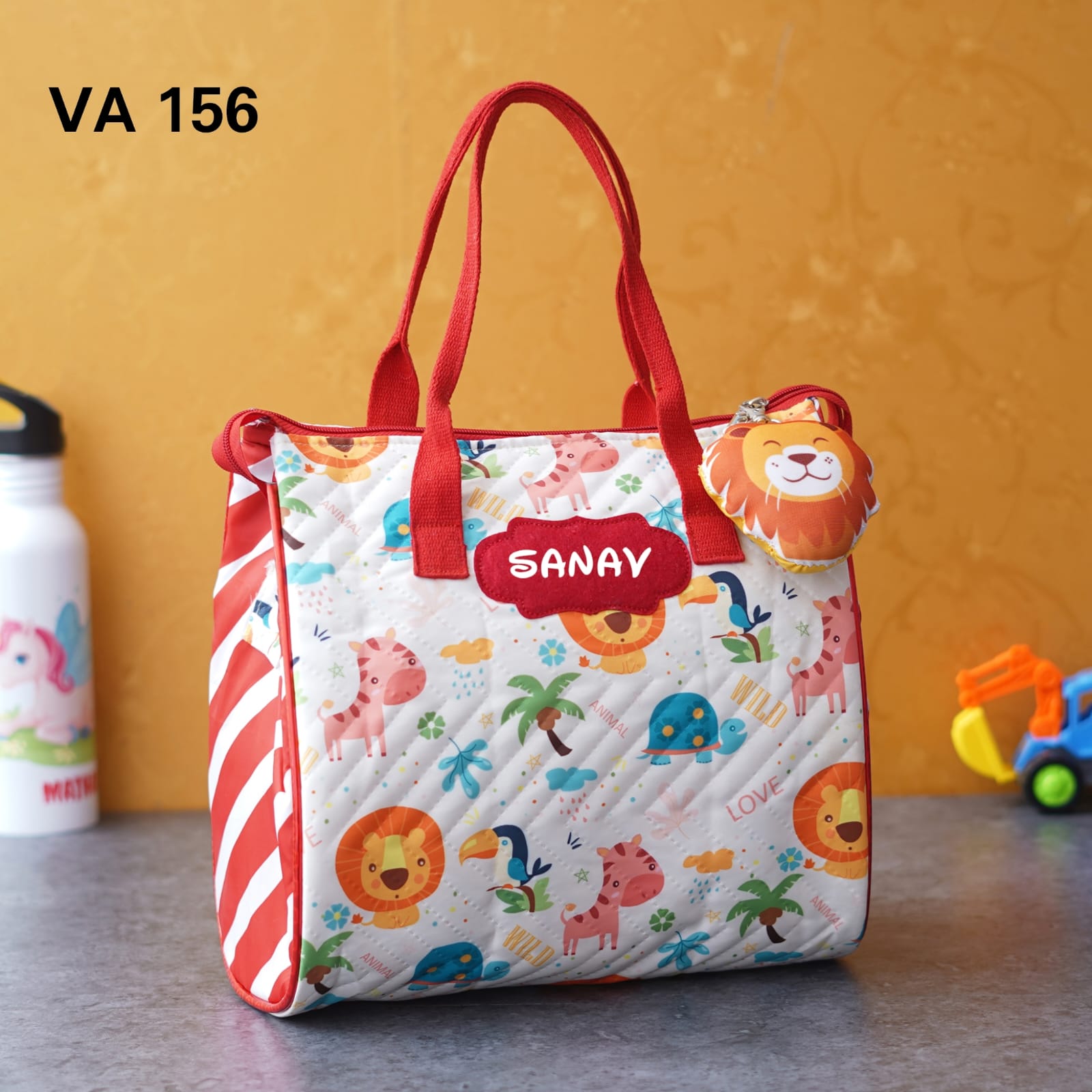 Personalized Tote Bags with Toy Keychain