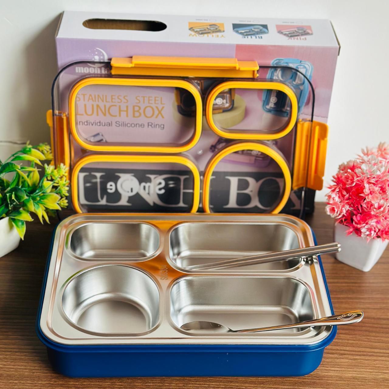 4 Grid Bento Lunch Box for kids