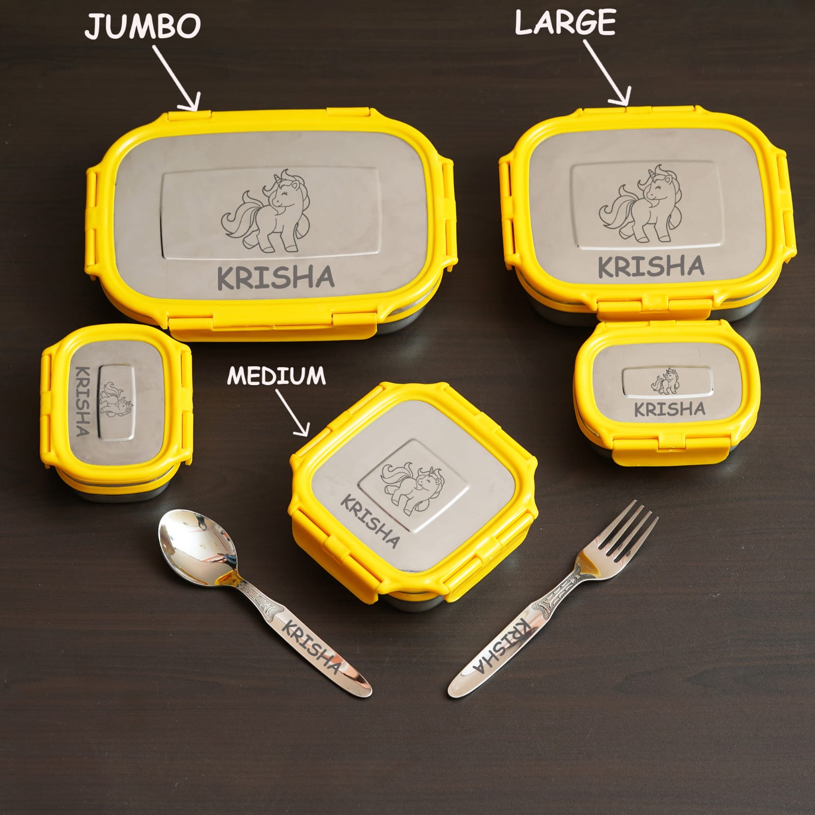 Personalised Veigo lunch box set for kids