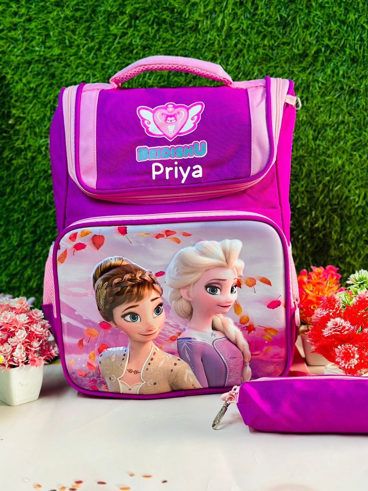 Personalised  backpacks for kids ( frozen theme )