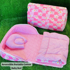 Reversible portable cotton baby bed