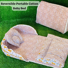 Reversible portable cotton baby bed