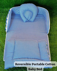 Reversible portable cotton baby bed