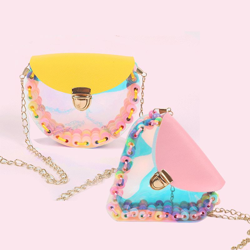 Holographic sling bag for girls