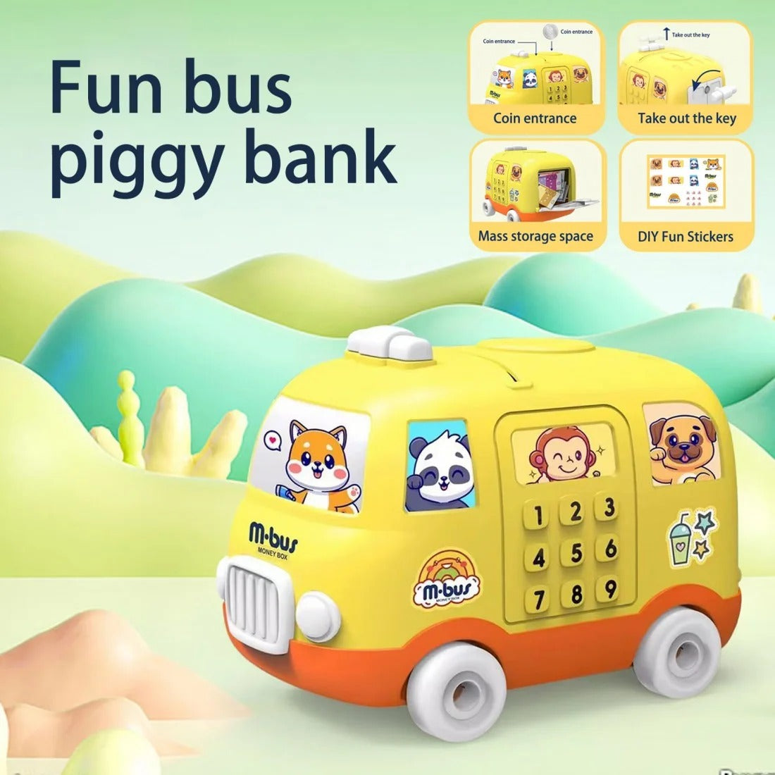 Bus Shaped Piggy bank