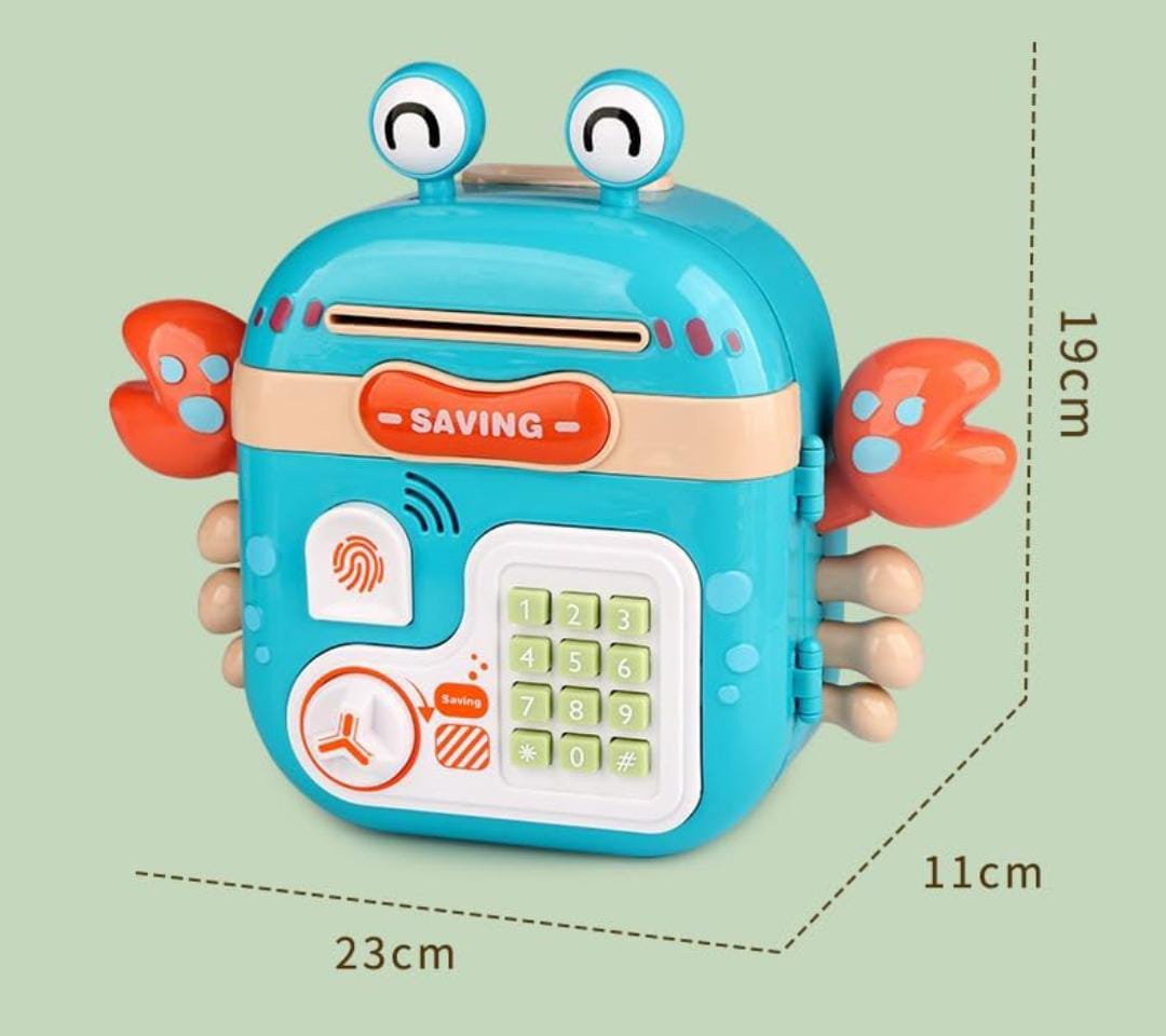 Crab Design musical Piggy Bank with finger sensor