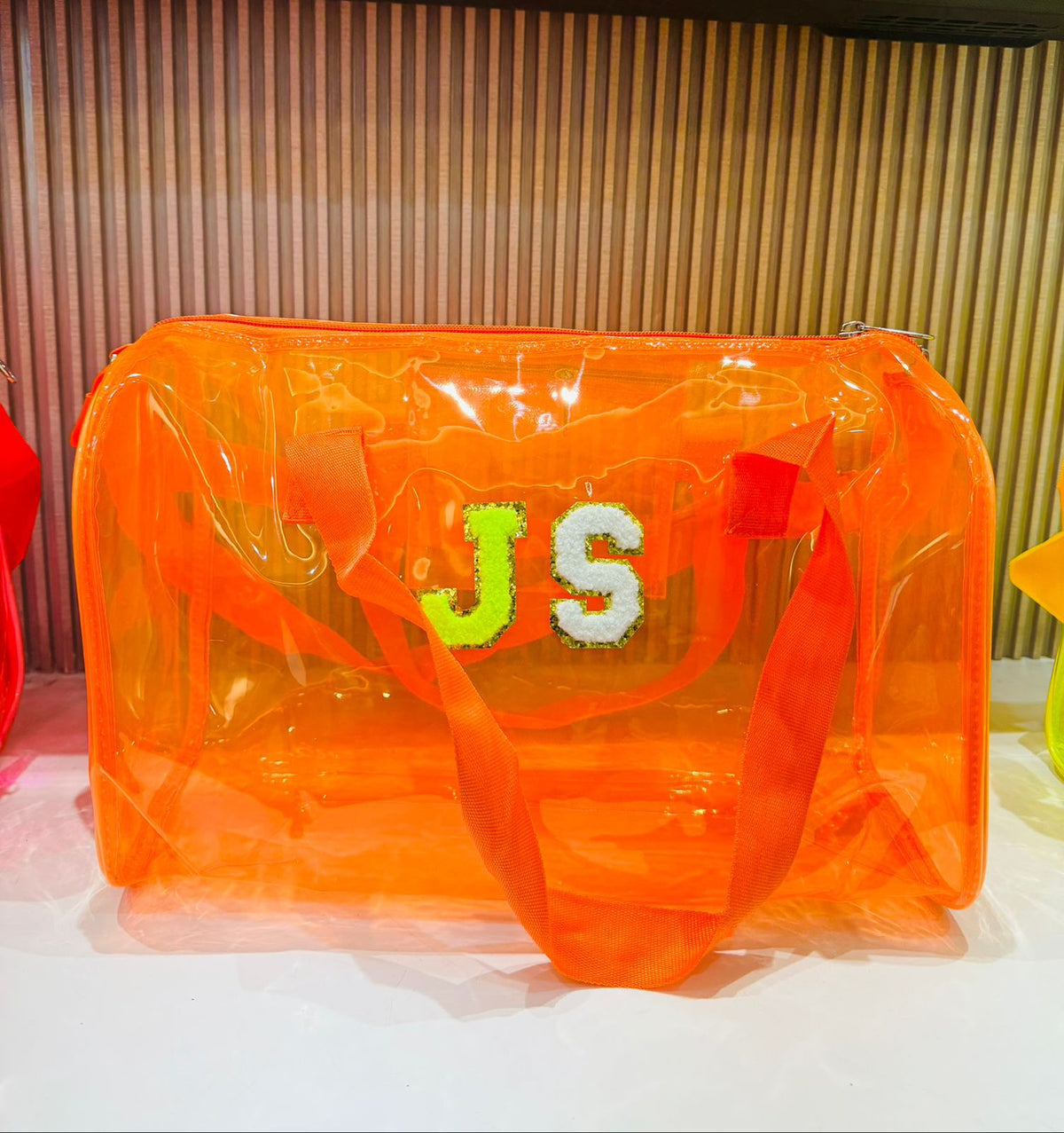 Personalised Neon Duffle Bags