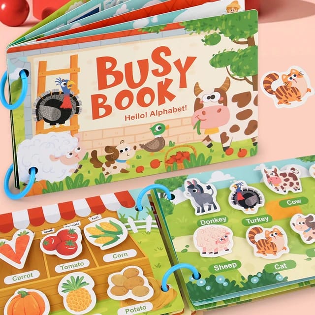 A No-Cut, Adhesive Quiet Book Suitable For Children Aged 3-6