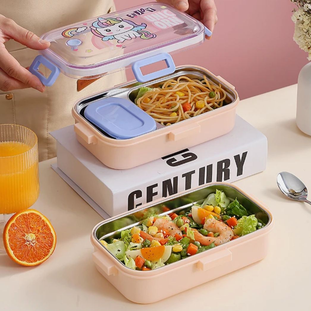 700 ml insulated 2 grid lunch box