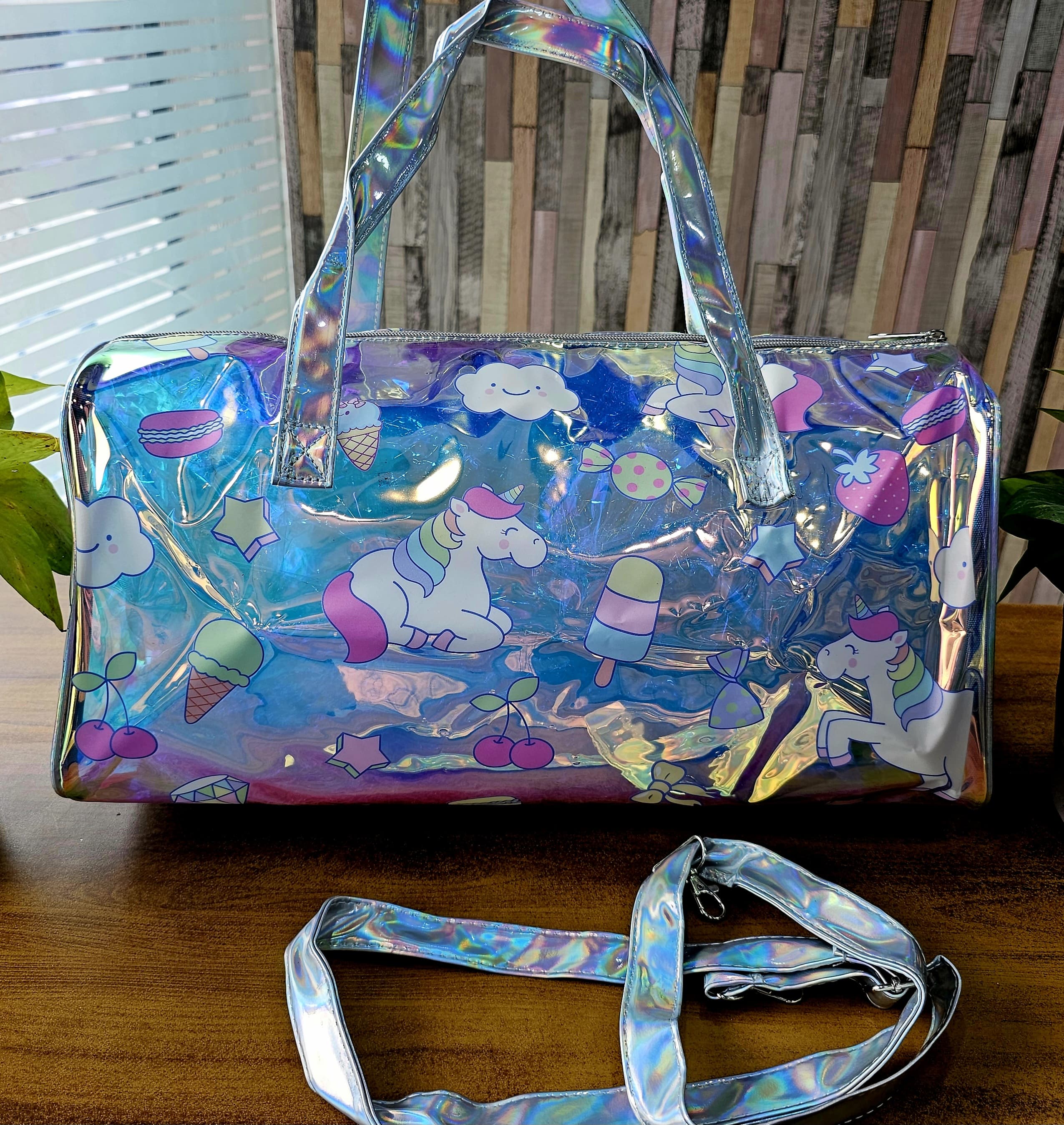 Premium Quality Holographic Duffle Bags With Sling! Waterproof/Washable