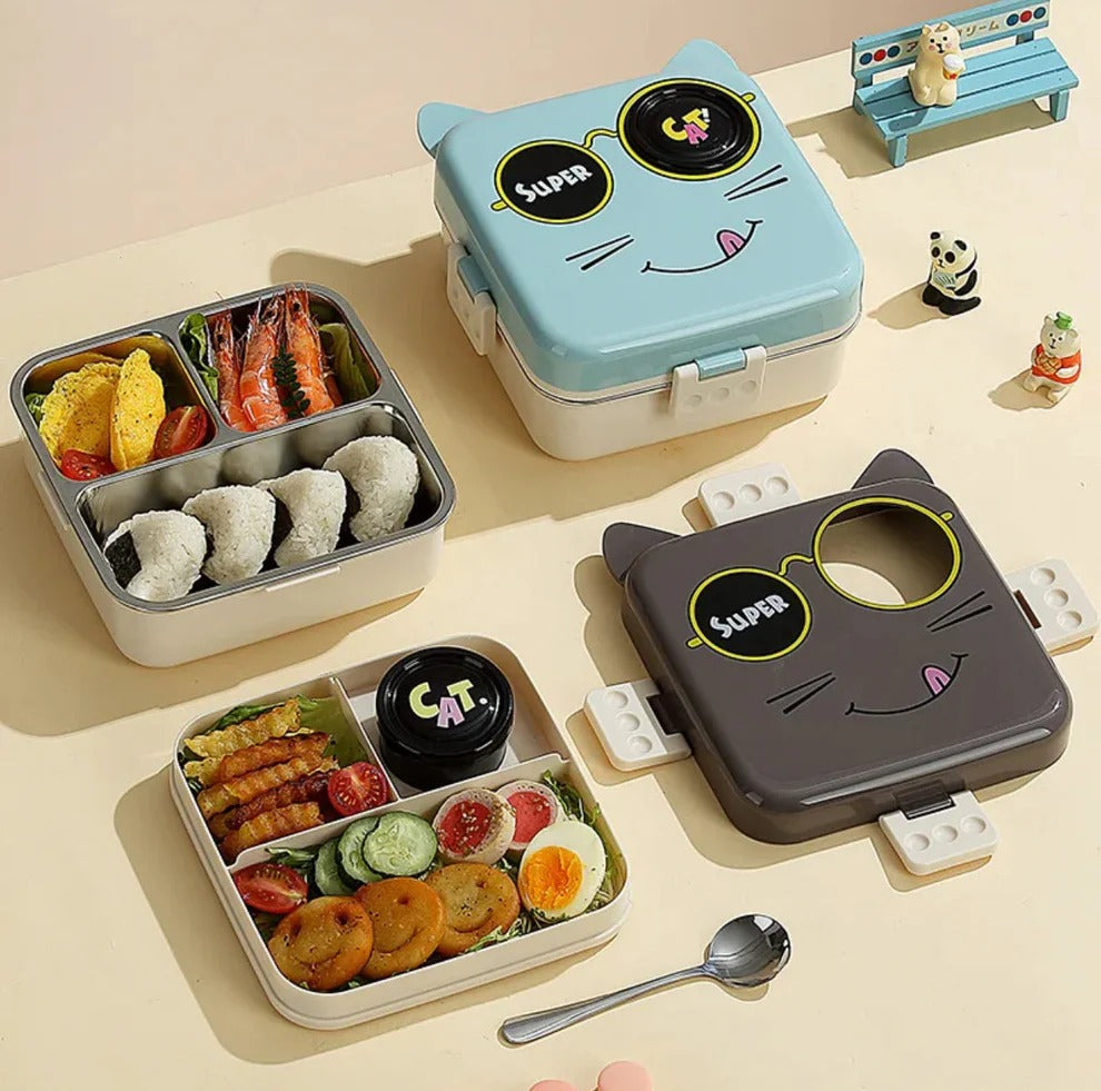 3 Grid Stainless Steel Lunch Box for kids