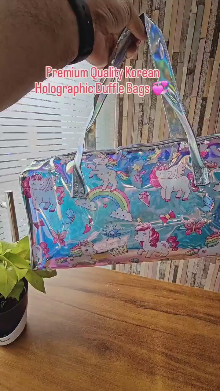 Premium Quality Holographic Duffle Bags With Sling! Waterproof/Washable